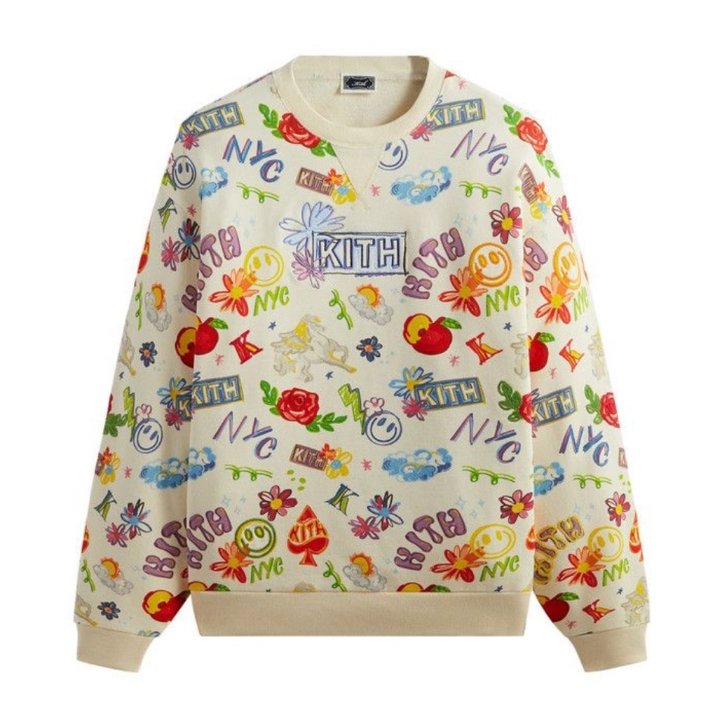 kith sketchbook nelson crewneck sandrift